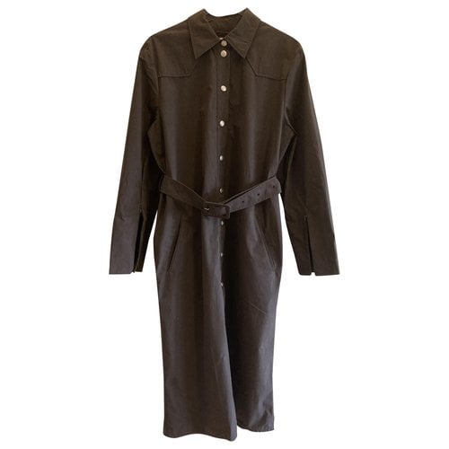 Pre-owned Courrã¨ges Mid-length Dress In Brown