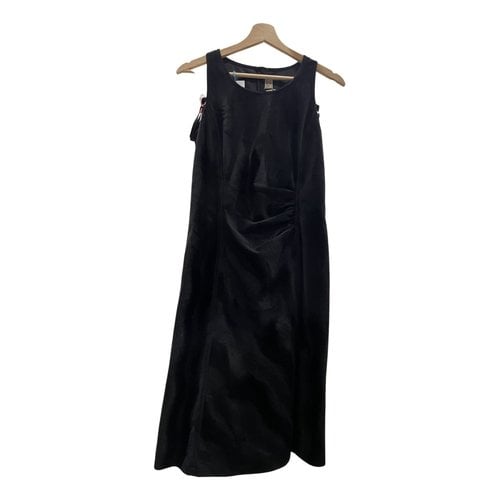 Pre-owned Giorgio Armani Velvet Mid-length Dress In Black