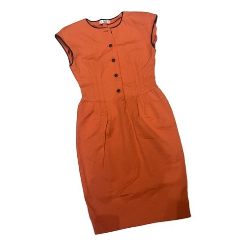 Pre-owned Dior Dress In Orange