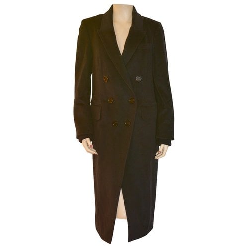 Pre-owned Burberry Cashmere Trench Coat In Navy