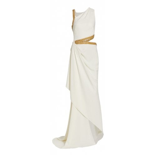 Pre-owned Reem Acra Maxi Dress In White