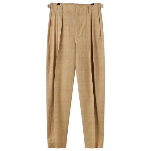 Pre-owned Lemaire Wool Trousers In Brown