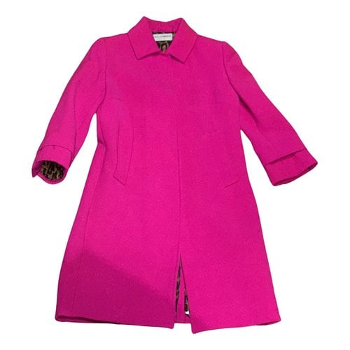 Pre-owned Dolce & Gabbana Wool Coat In Pink