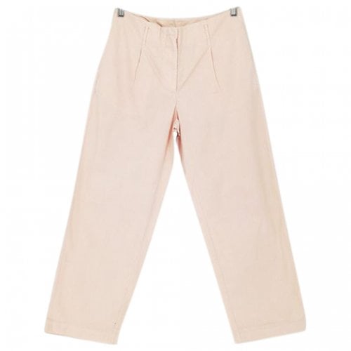 Pre-owned Pomandère Straight Pants In Pink