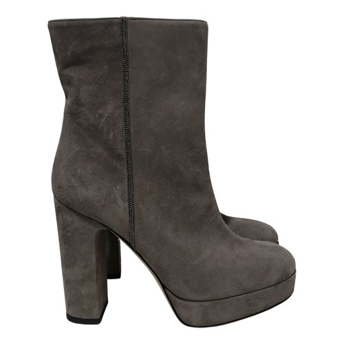Pre-owned Fabiana Filippi Ankle Boots In Grey