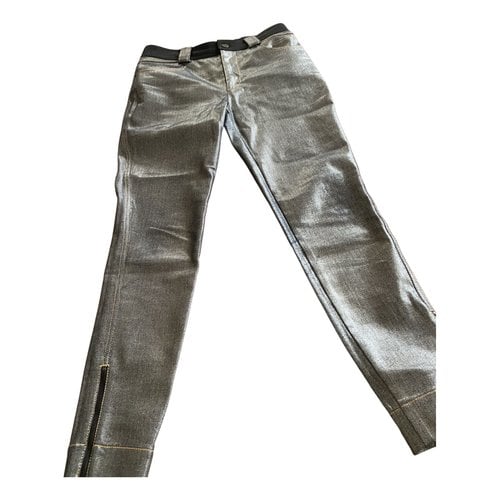 Pre-owned Louis Vuitton Slim Jeans In Silver