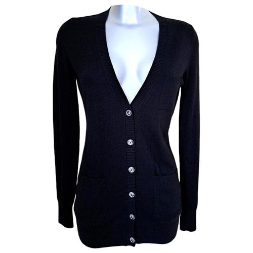 Pre-owned Azzaro Cashmere Cardigan In Black