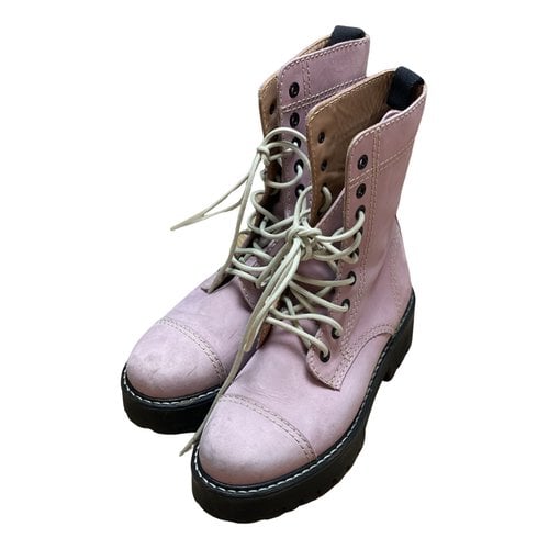 Pre-owned Alexa Chung Leather Boots In Pink