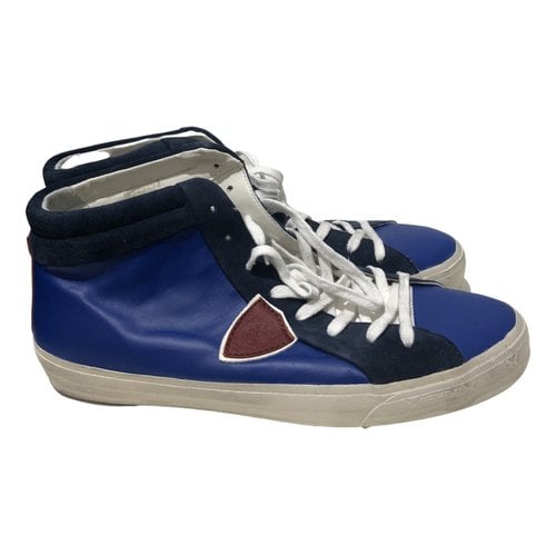 Pre-owned Philippe Model Leather Trainers In Blue