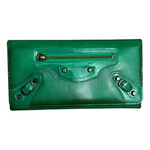 Pre-owned Balenciaga Wallet In Green