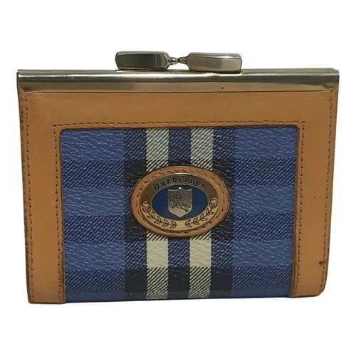 Pre-owned Burberry Cloth Purse In Blue