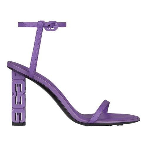 Pre-owned Givenchy Leather Sandal In Purple