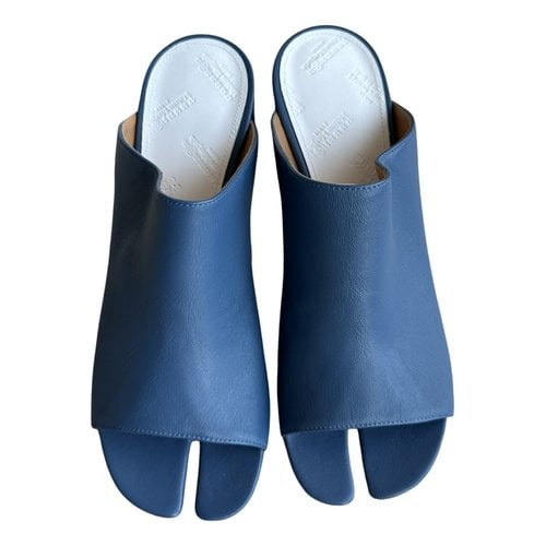 Pre-owned Maison Margiela Leather Sandals In Blue