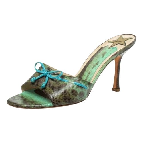 Pre-owned Jimmy Choo Leather Sandals In Green