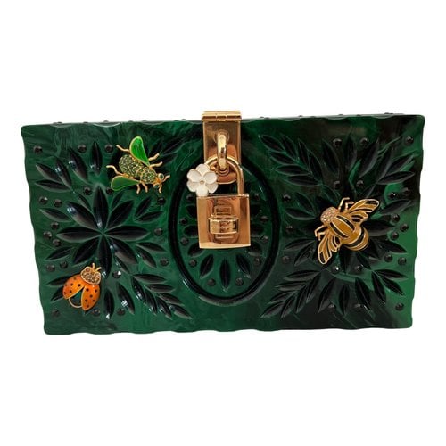 Pre-owned Dolce & Gabbana Clutch Bag In Green