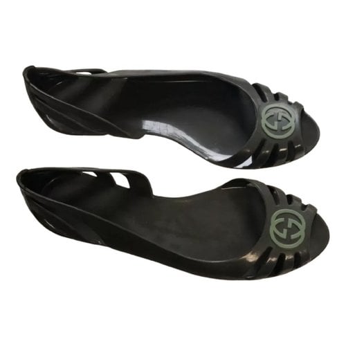 Pre-owned Gucci Ballet Flats In Khaki