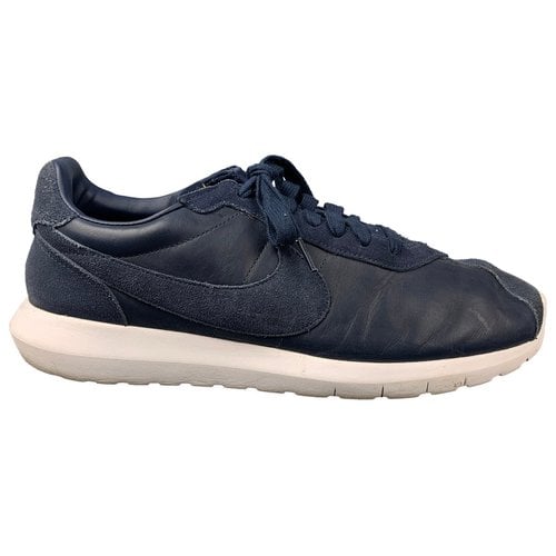 Pre-owned Nike Leather Trainers In Blue
