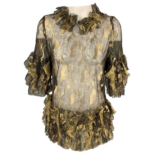 Pre-owned Rodarte Lace Dress In Gold