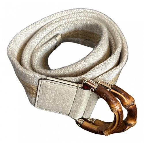 Pre-owned Gucci Cloth Belt In Beige