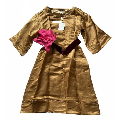 Pre-owned Marc Jacobs Linen Dress In Gold