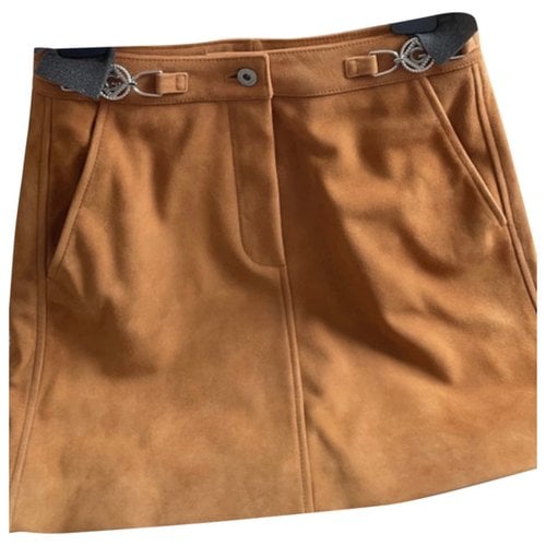 Pre-owned Gant Leather Mid-length Skirt In Brown
