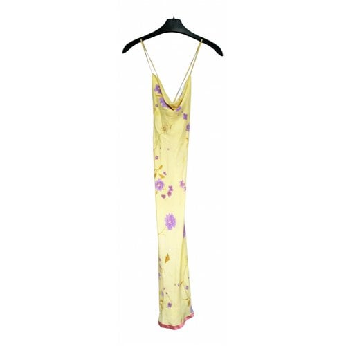 Pre-owned Patrizia Pepe Silk Mid-length Dress In Yellow