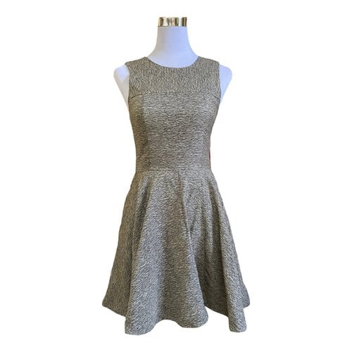 Pre-owned Armani Exchange Silk Mid-length Dress In Grey
