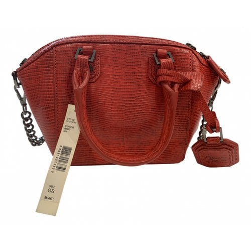 Pre-owned Alice And Olivia Leather Crossbody Bag In Red