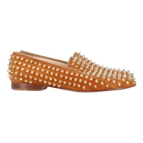 Pre-owned Christian Louboutin Flats In Brown