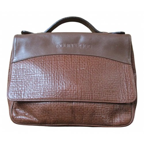 Pre-owned Courrã¨ges Leather Handbag In Camel