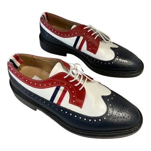 Pre-owned Thom Browne Leather Lace Ups In Multicolour