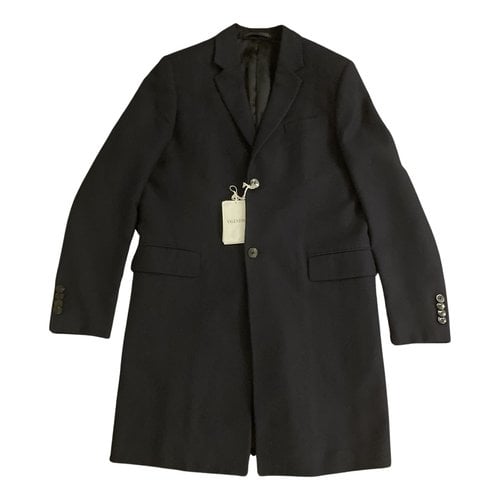 Pre-owned Valentino Cashmere Coat In Blue