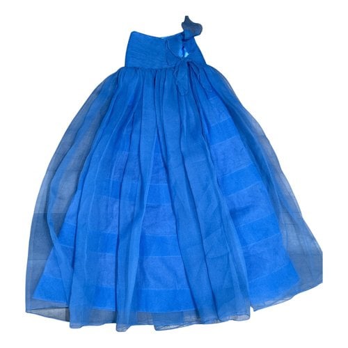 Pre-owned Raisa Vanessa Maxi Skirt In Blue
