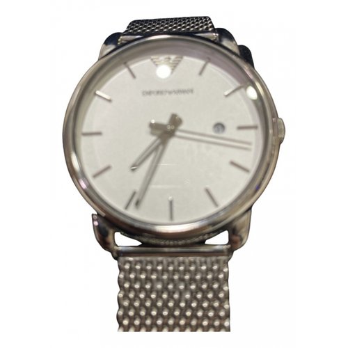 Pre-owned Emporio Armani Watch In Silver