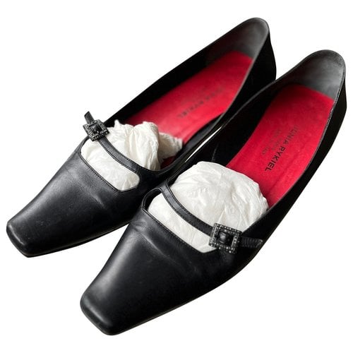 Pre-owned Sonia Rykiel Leather Ballet Flats In Black