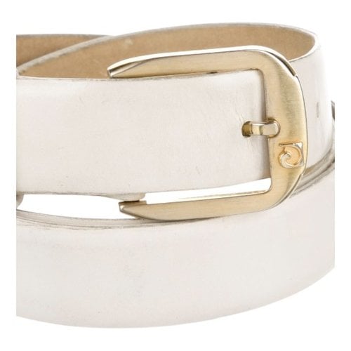 Pre-owned Pierre Cardin Leather Belt In White