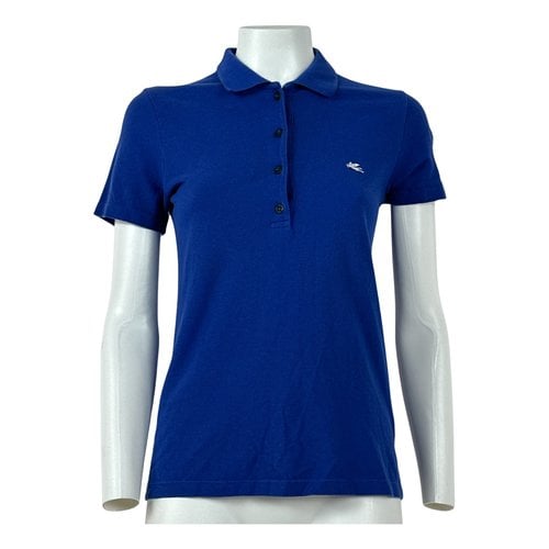 Pre-owned Etro Polo In Blue