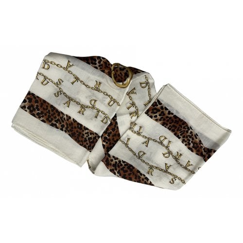 Pre-owned Trussardi Scarf In White