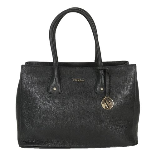 Pre-owned Furla Leather Handbag In Black