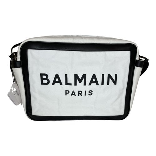 Pre-owned Balmain Travel Bag In White