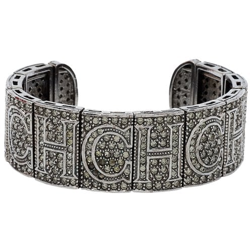 Pre-owned Carolina Herrera Crystal Jewellery Set In Grey