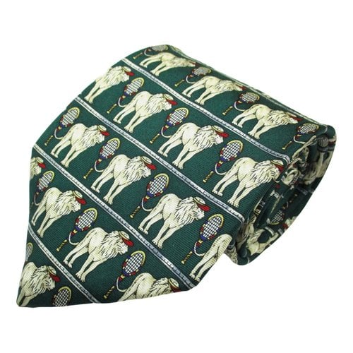 Pre-owned Brooks Brothers Silk Tie In Green