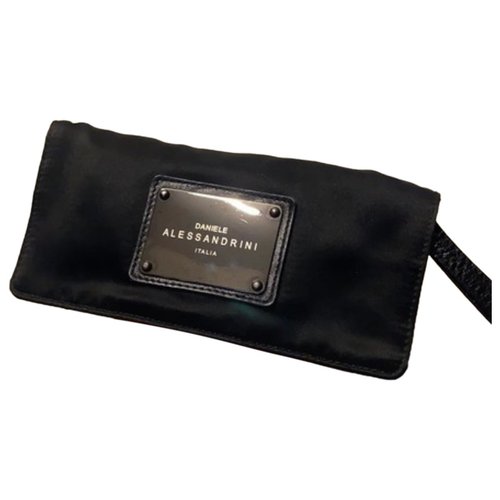 Pre-owned Daniele Alessandrini Silk Clutch Bag In Black