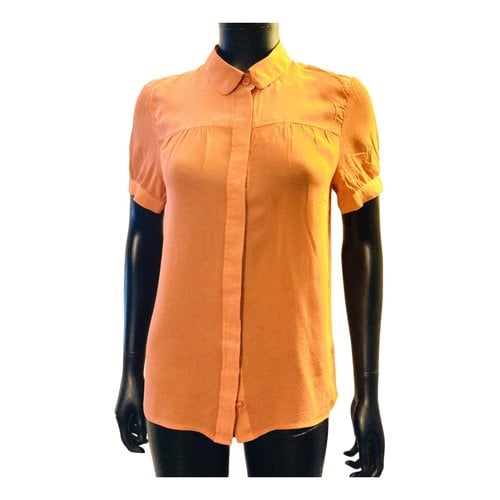 Pre-owned French Connection Silk Shirt In Orange