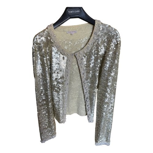 Pre-owned Pinko Cardigan In Gold