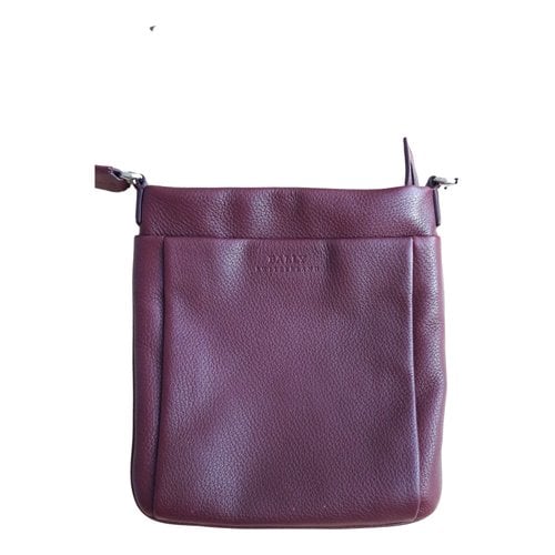 Pre-owned Bally Leather Bag In Burgundy