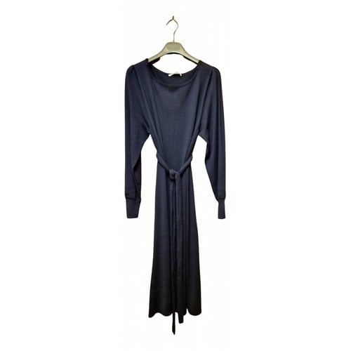 Pre-owned Agnona Wool Mid-length Dress In Blue