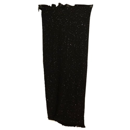 Pre-owned Wolford Wool Stole In Black