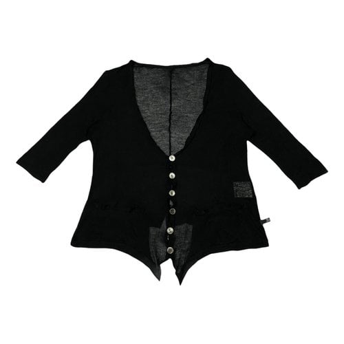 Pre-owned Undercover Silk Cardigan In Black
