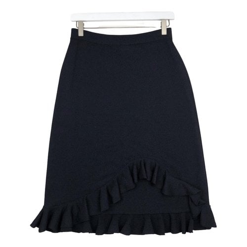 Pre-owned St John Wool Skirt In Black